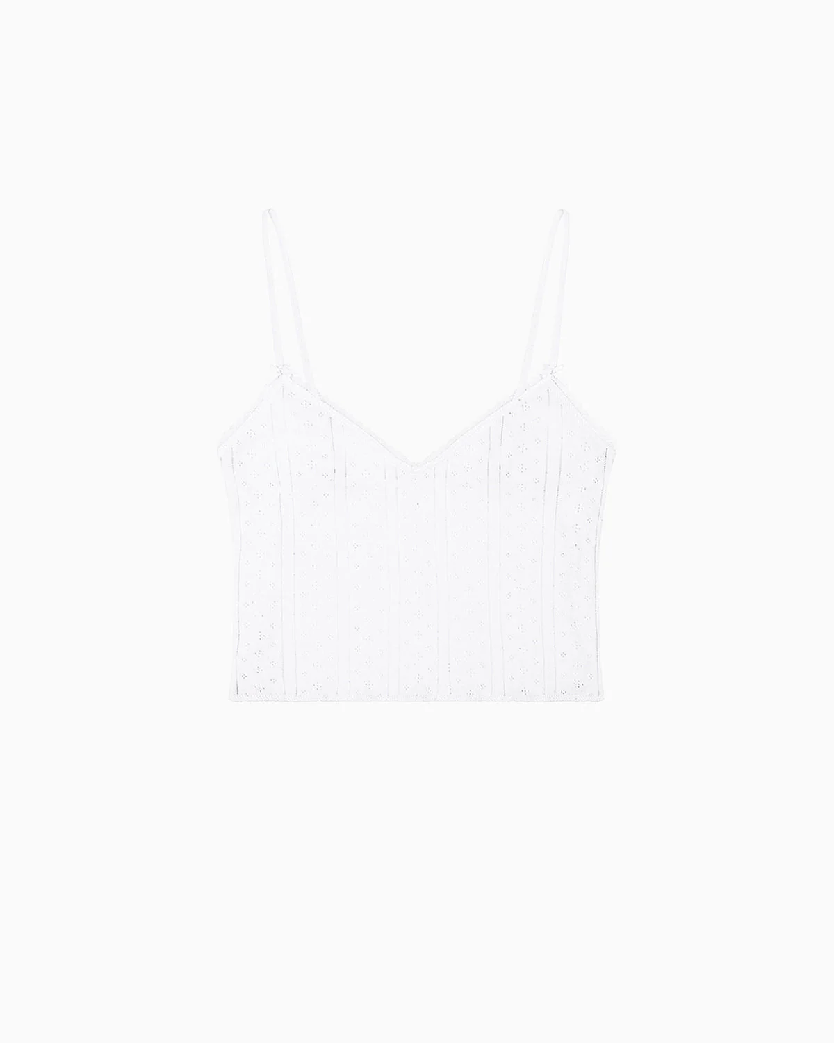 The Cami: White Pointelle