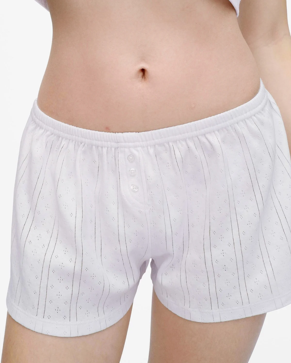 The Short: White Pointelle - Image 7