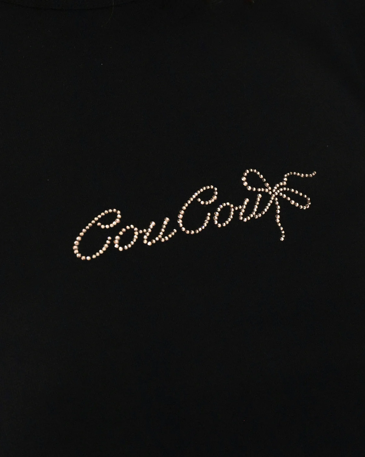 The Crystal Baby Tee: Black Cotton Jersey - Image 3