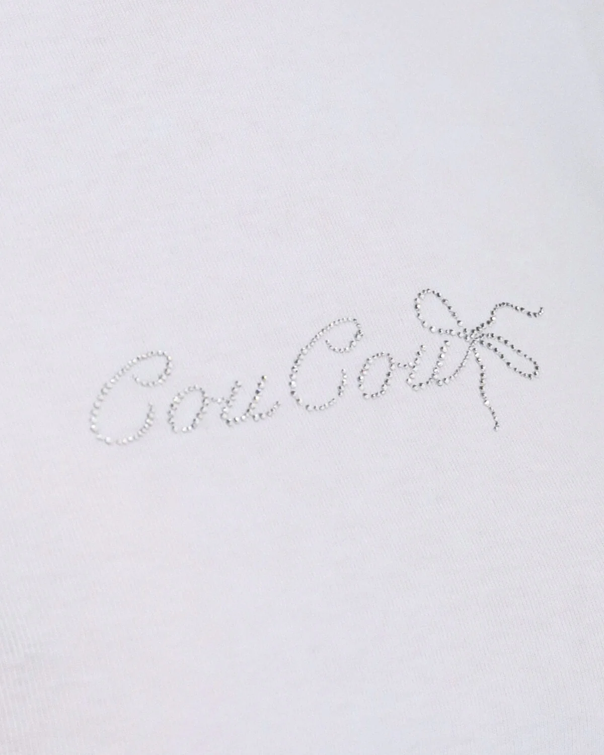 The Crystal Baby Tee: White Cotton Jersey - Image 3