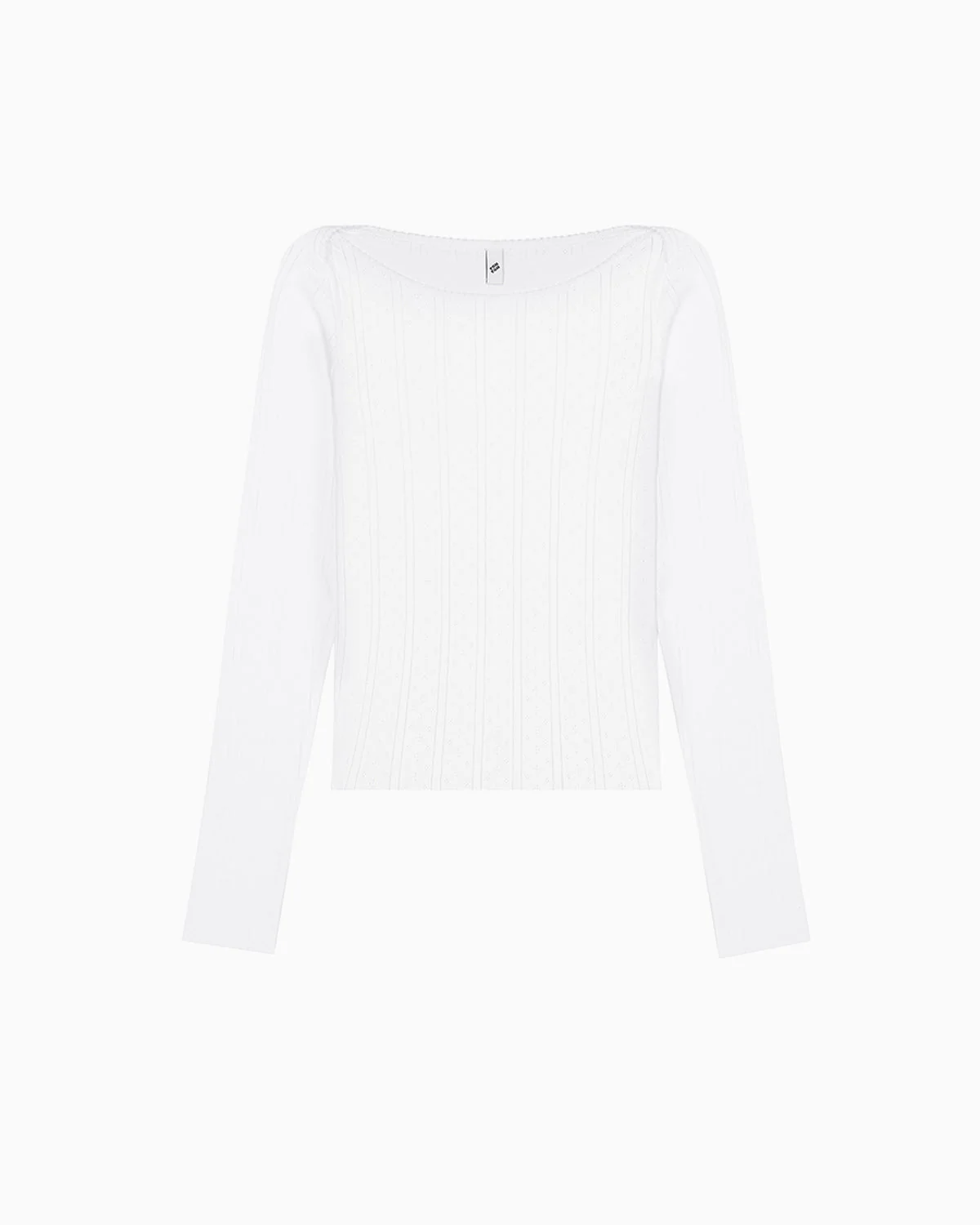 The Bateau: White Pointelle