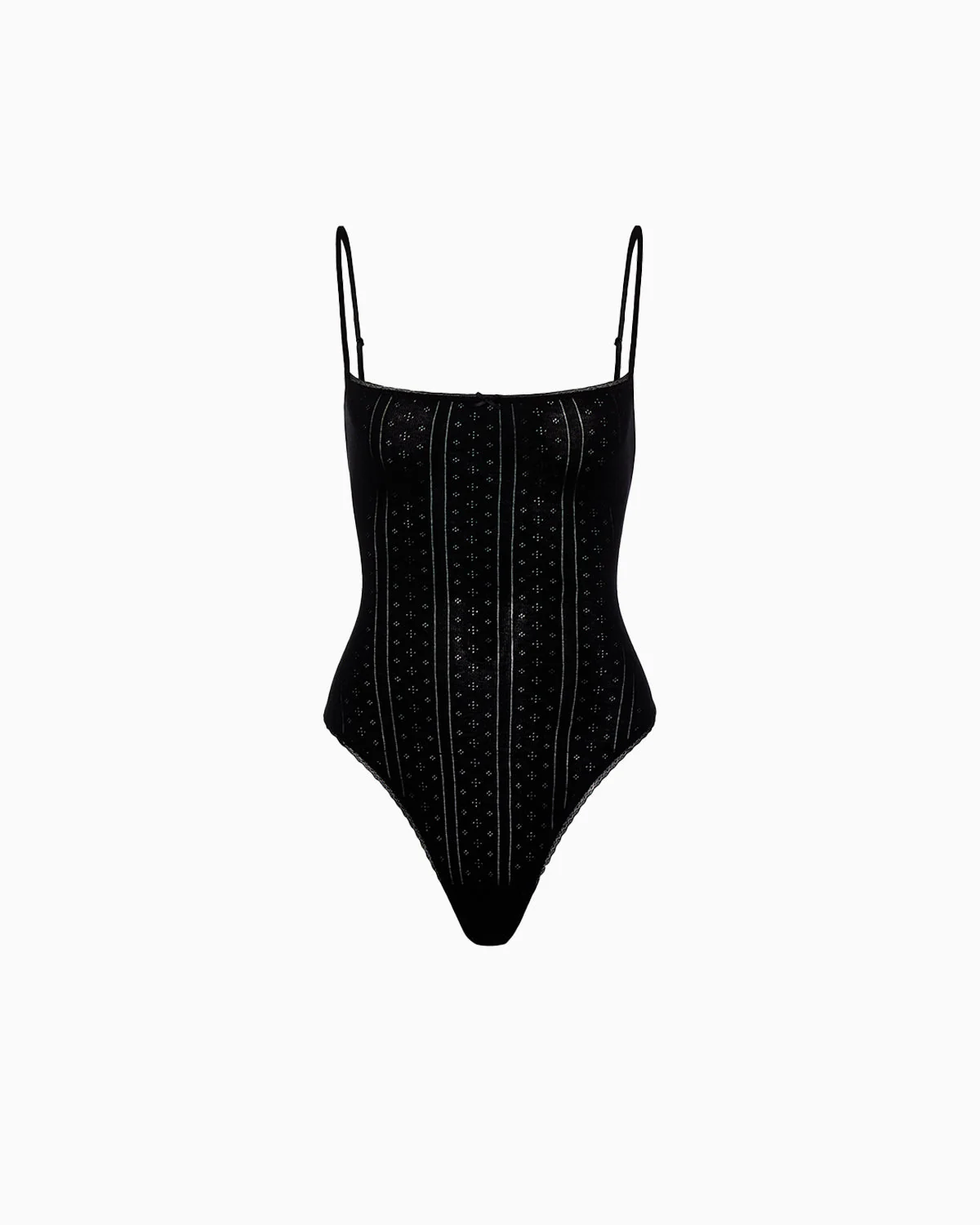 The Bodysuit: Black Pointelle