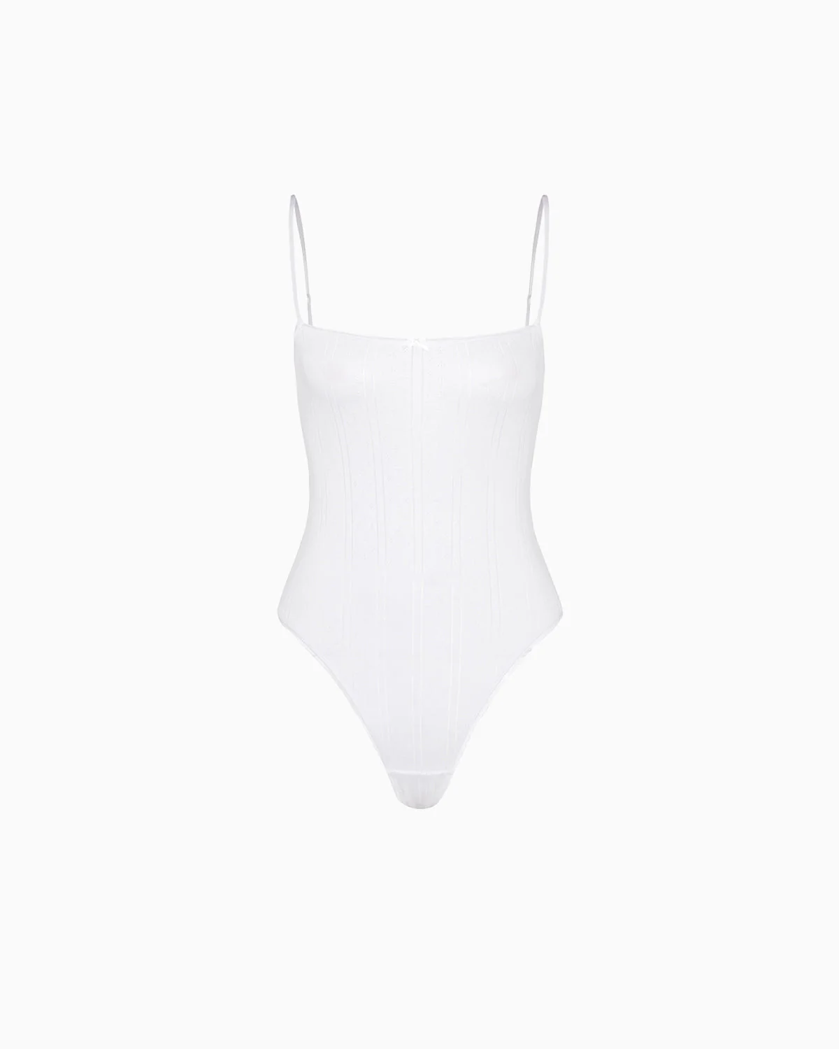 The Bodysuit: White Pointelle