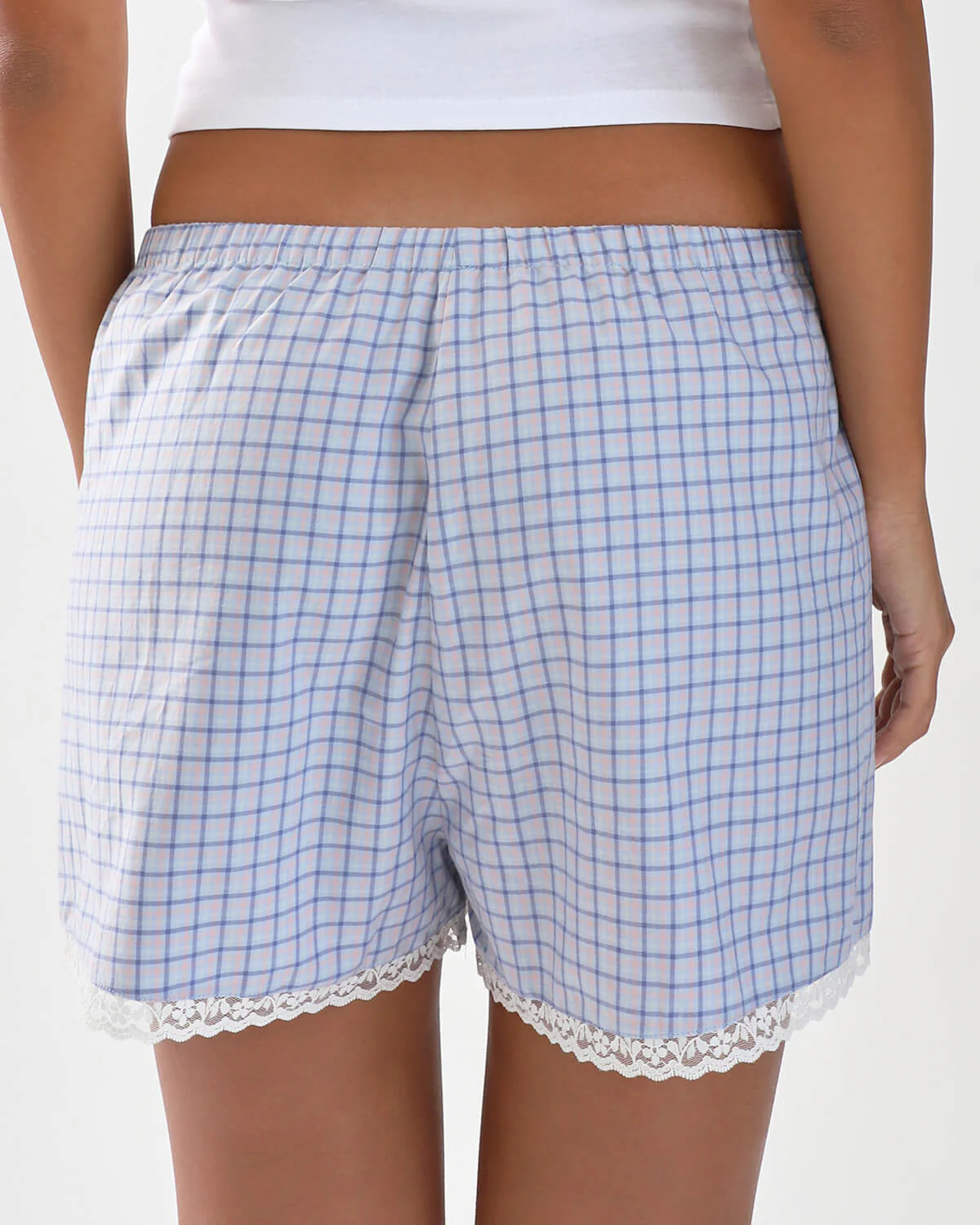 The Boxer: Blue Check French Poplin - Image 5