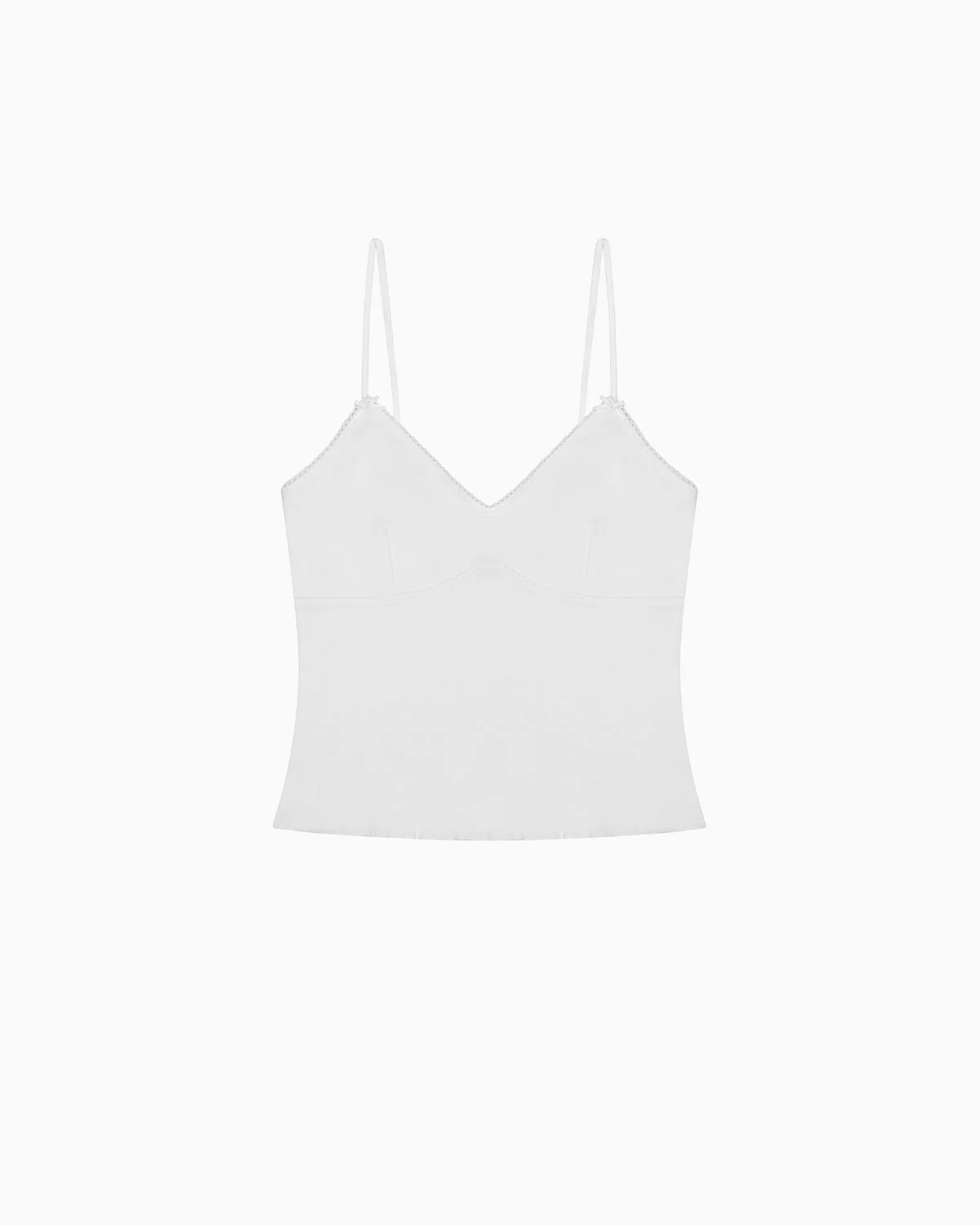 The Bralette Tank: White Cotton Jersey