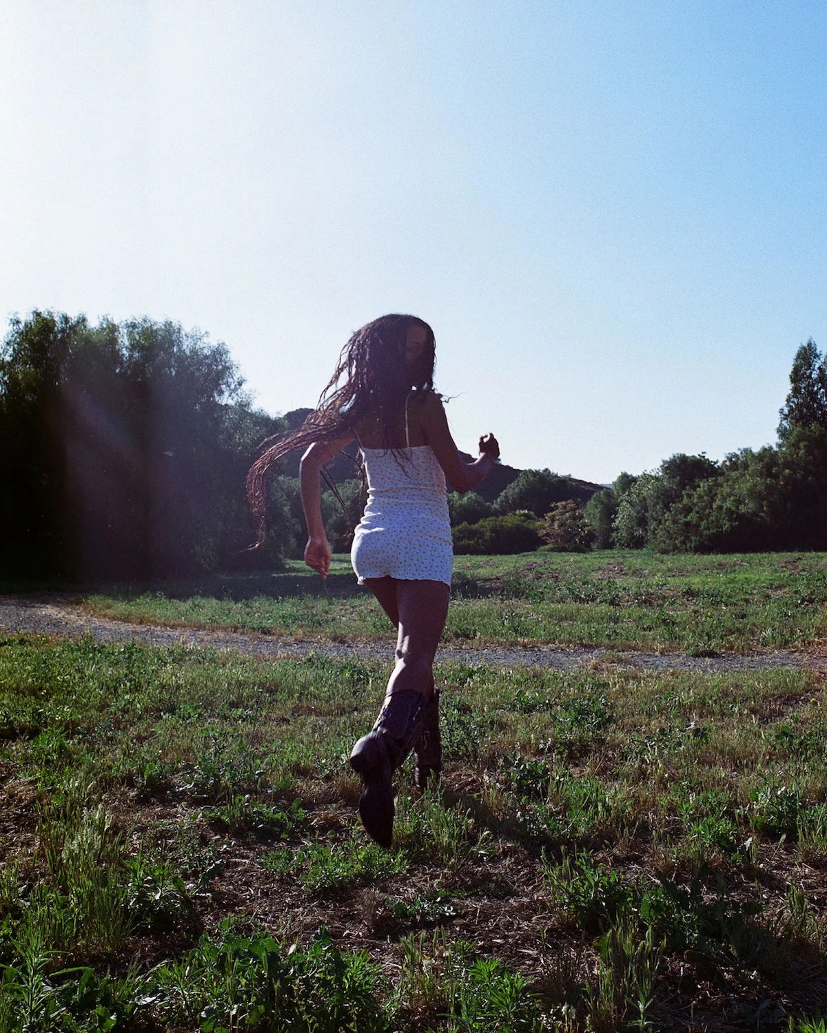 The Cami Slip: Blue Fields Pointelle - Image 5