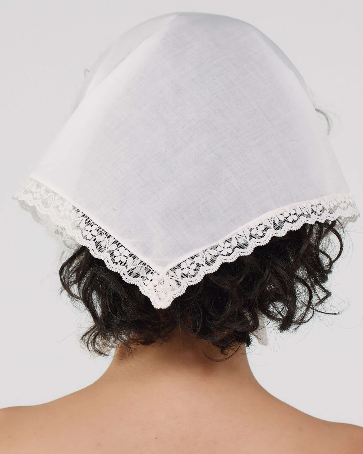 The Voile Scarf: White Cotton Voile - Image 3