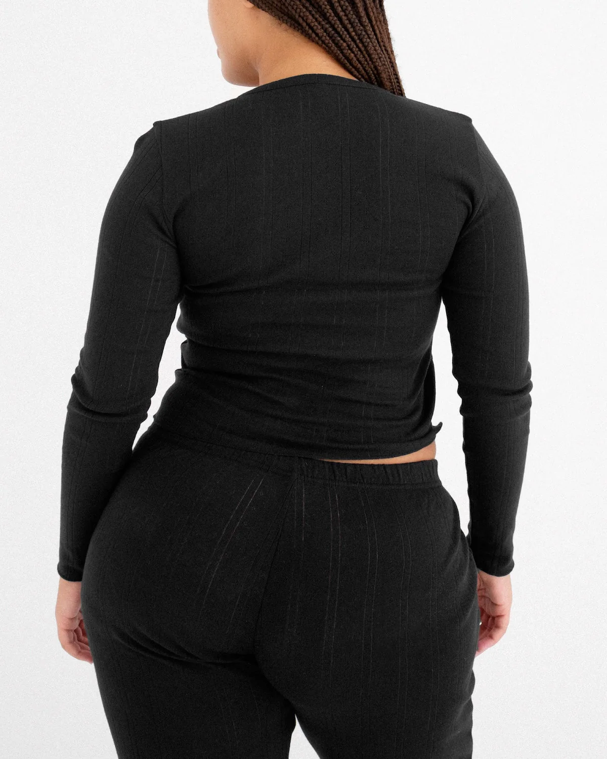 The Henley: Black Pointelle - Image 3