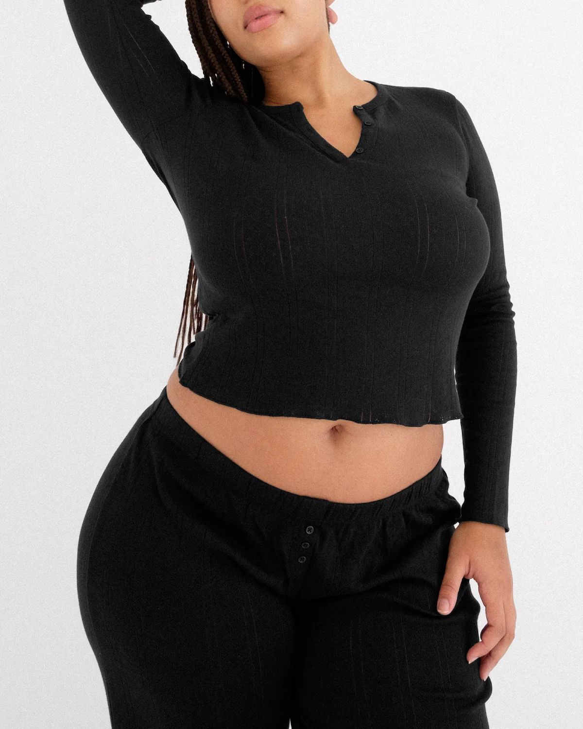 The Henley: Black Pointelle - Image 4