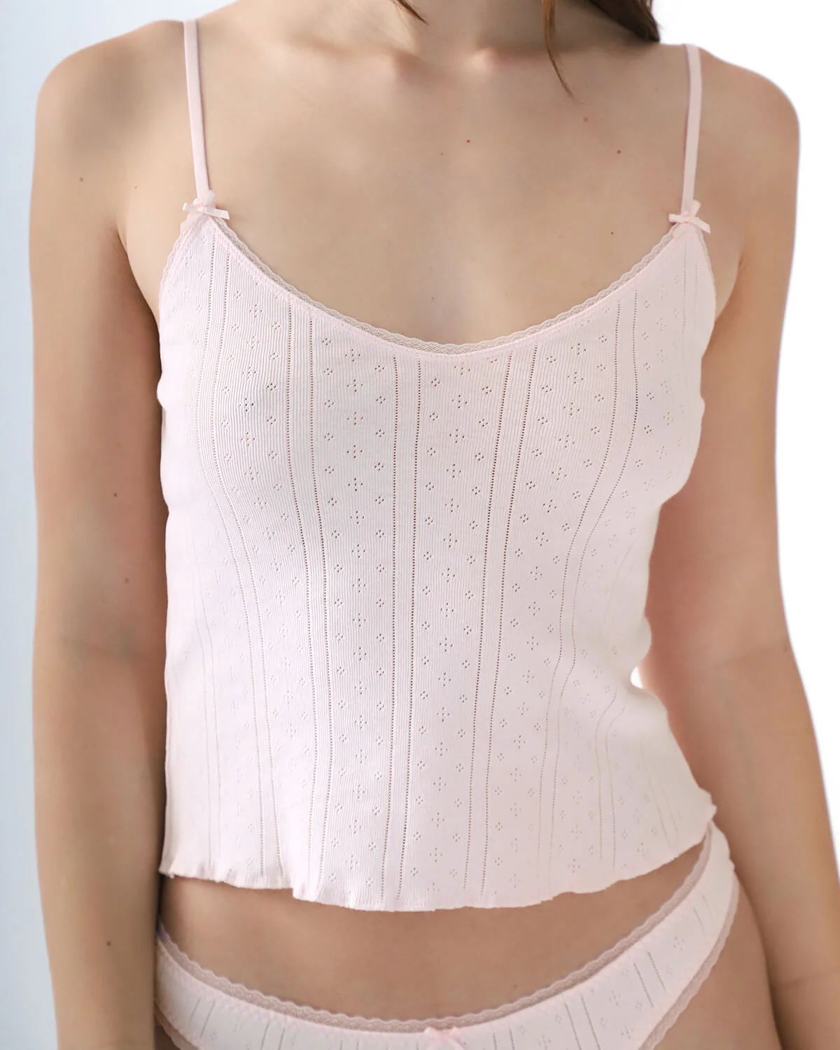 The Long Cami: Baby Pink Pointelle - Image 4
