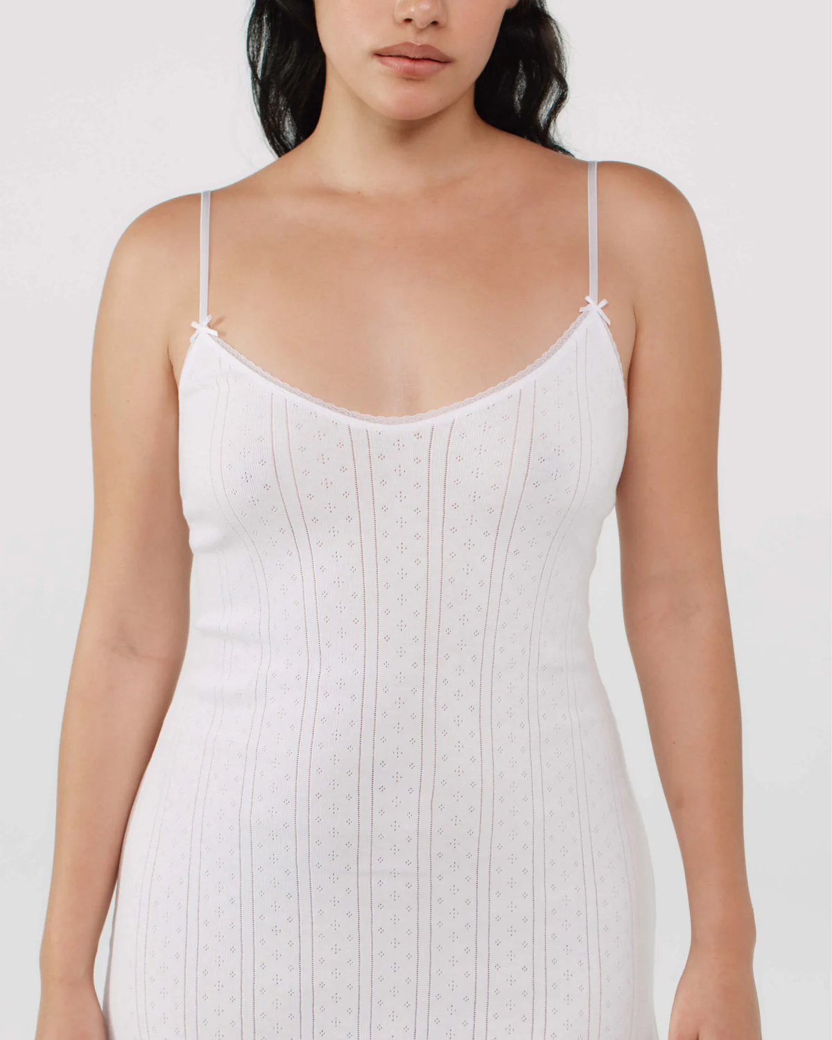 The Midi Slip: White Pointelle - Image 3