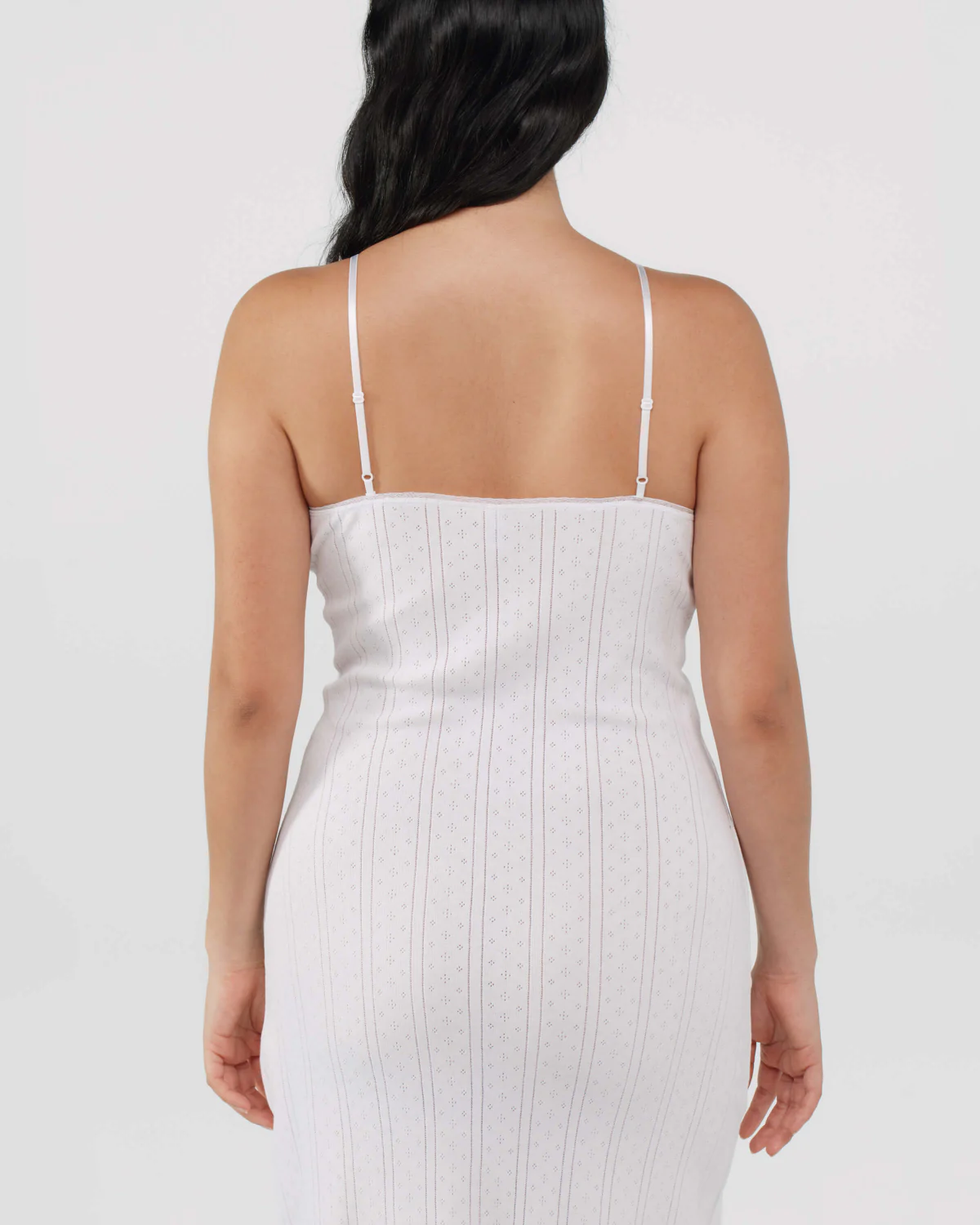 The Midi Slip: White Pointelle - Image 4