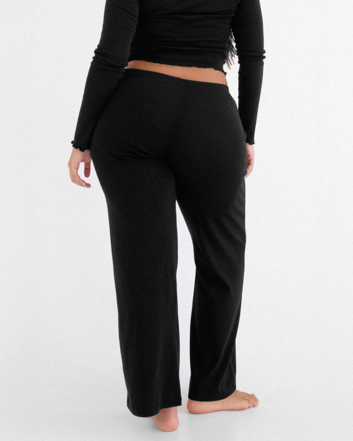 The Pant: Black Cotton Jersey - Image 6