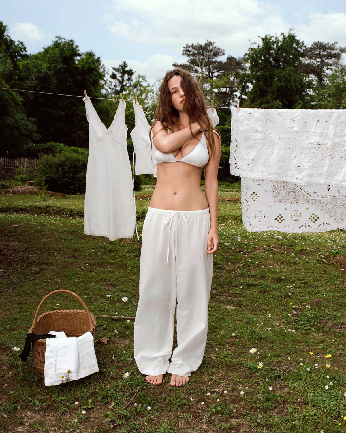 The Pant: White Cotton Voile - Image 3