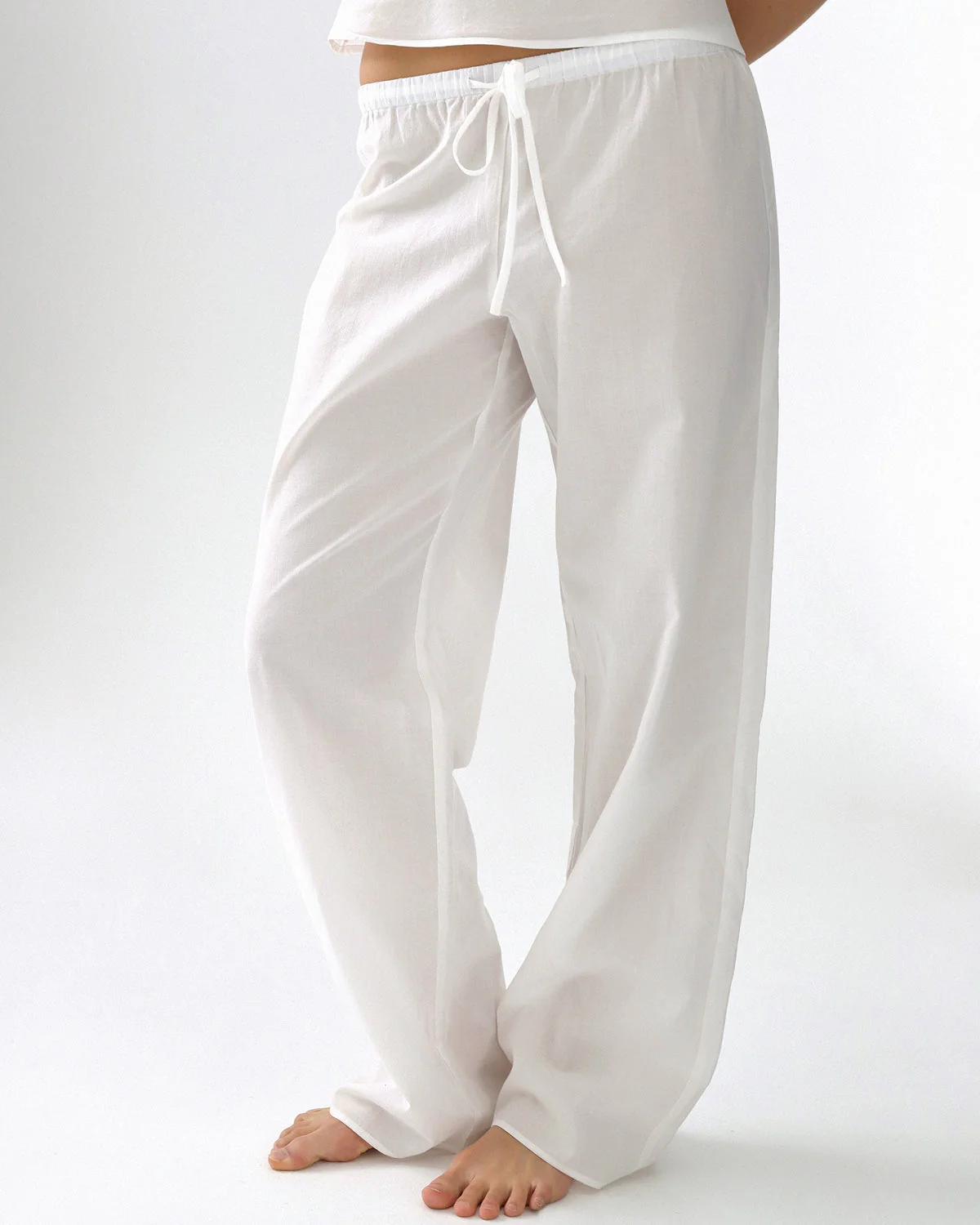 The Pant: White Cotton Voile - Image 4