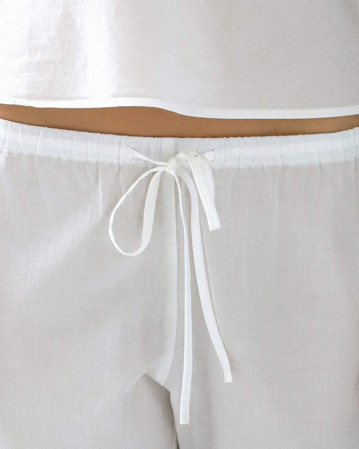 The Pant: White Cotton Voile - Image 6