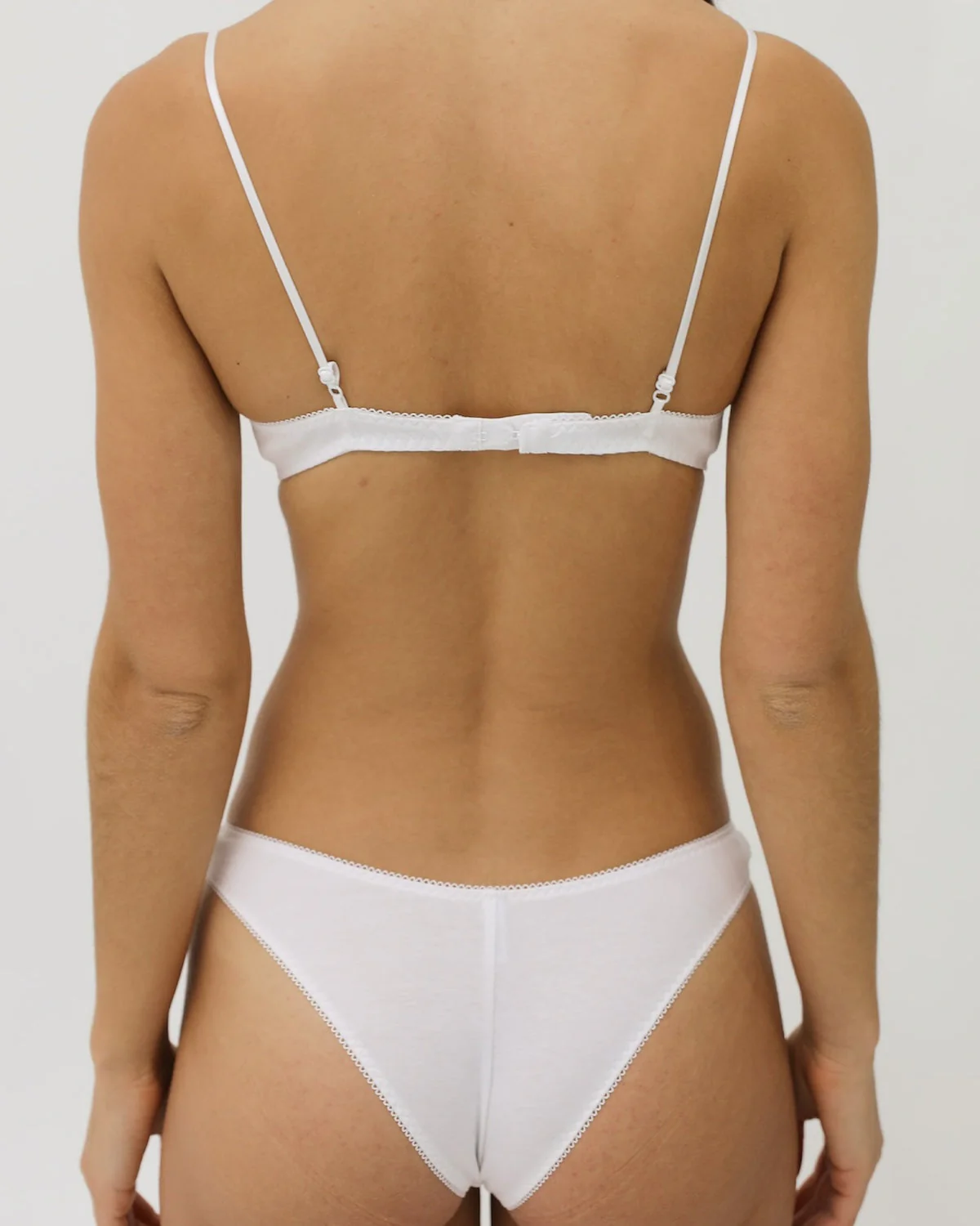 The Petite Bra: White Cotton Jersey - Image 8