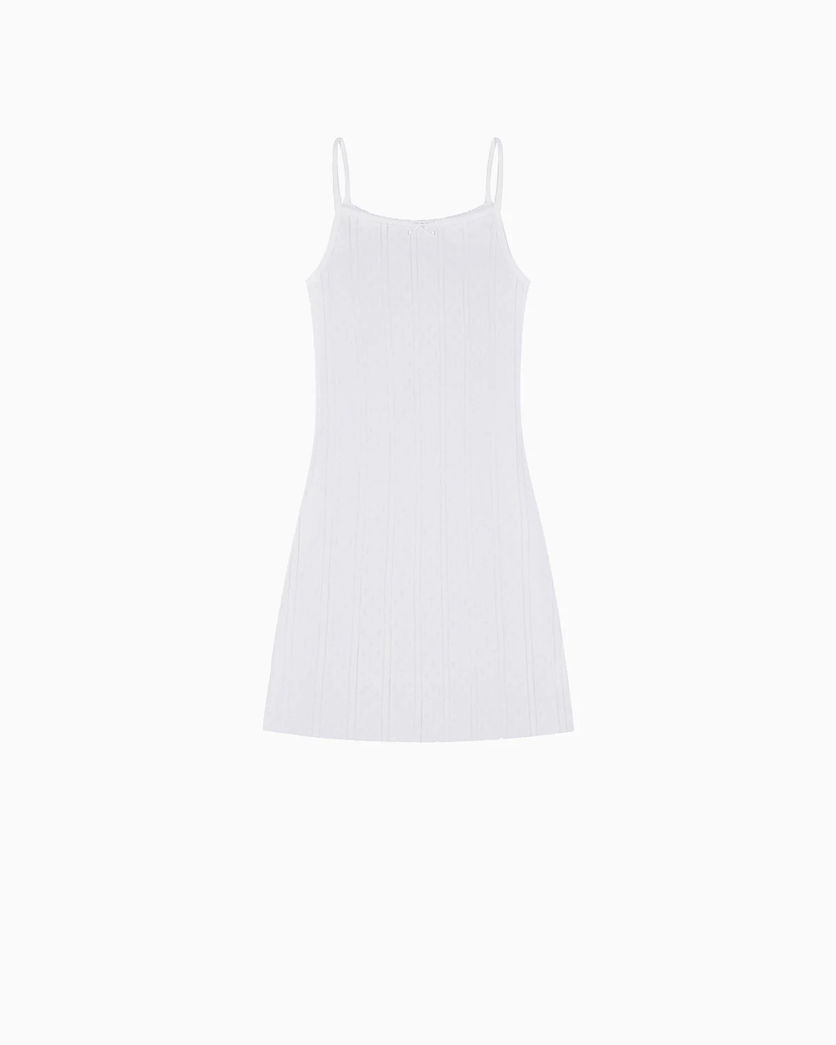 The Picot Dress: White Pointelle