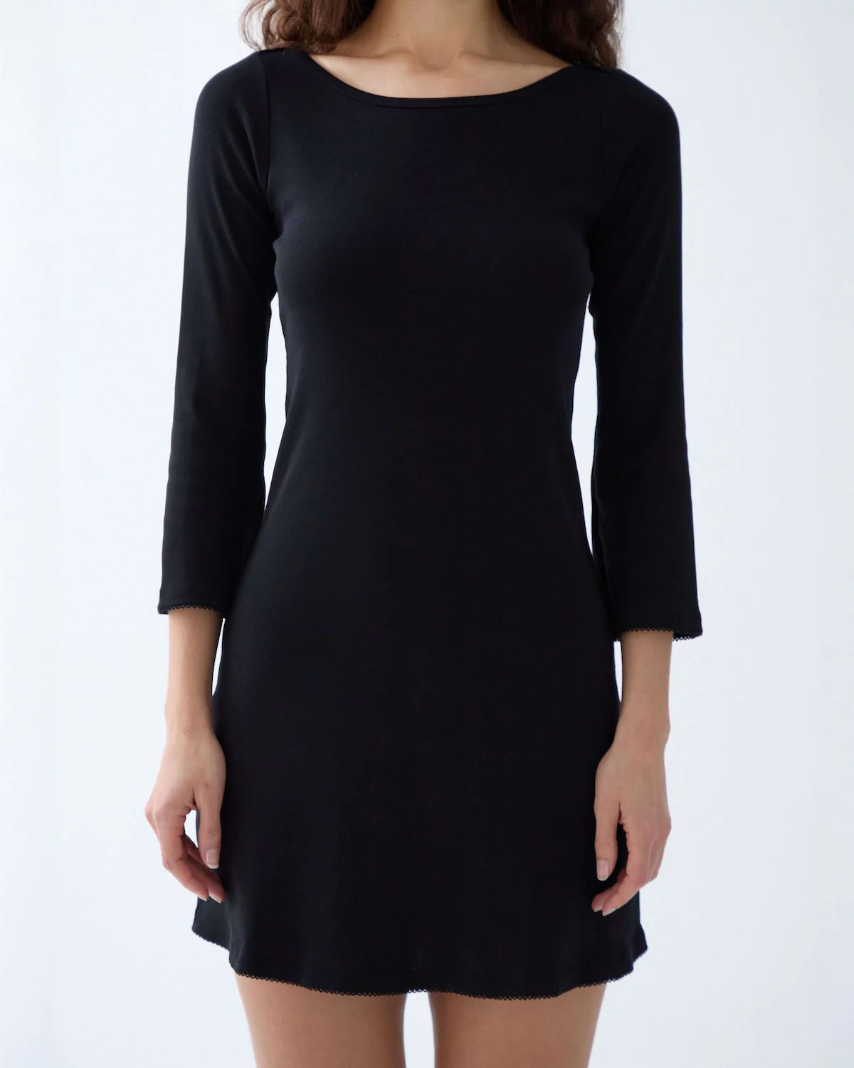 The Rina Dress: Black Cotton Jersey - Image 5