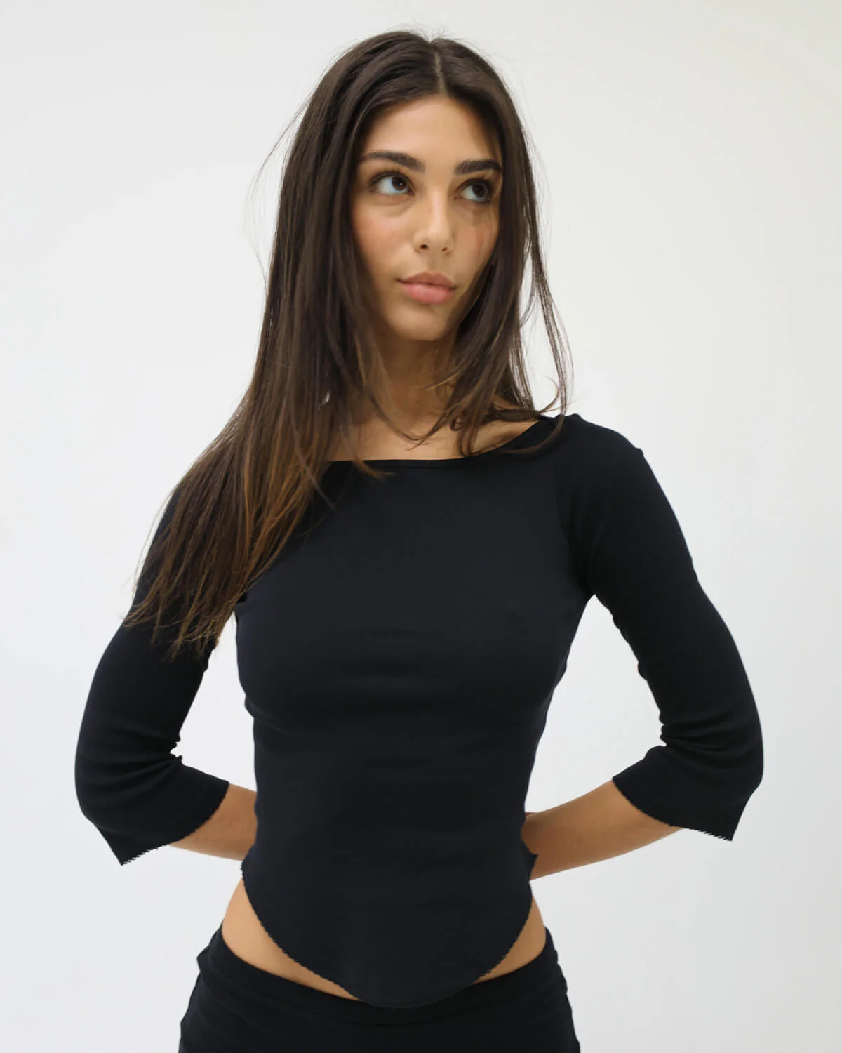 The Rina Long Sleeve: 2-Pack Black & White Cotton Jersey - Image 4