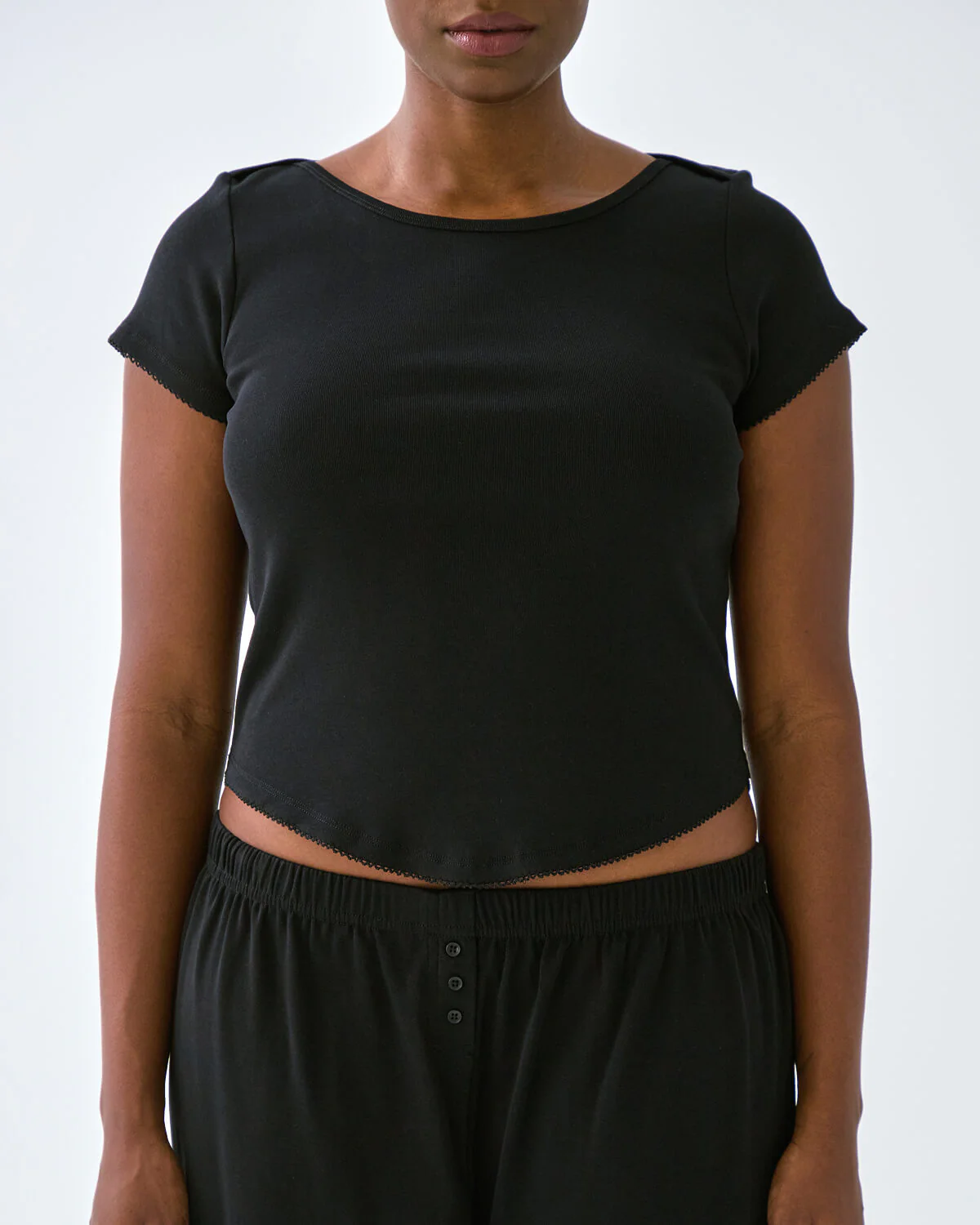 The Rina Tee: 2-Pack Black & White Cotton Jersey - Image 6