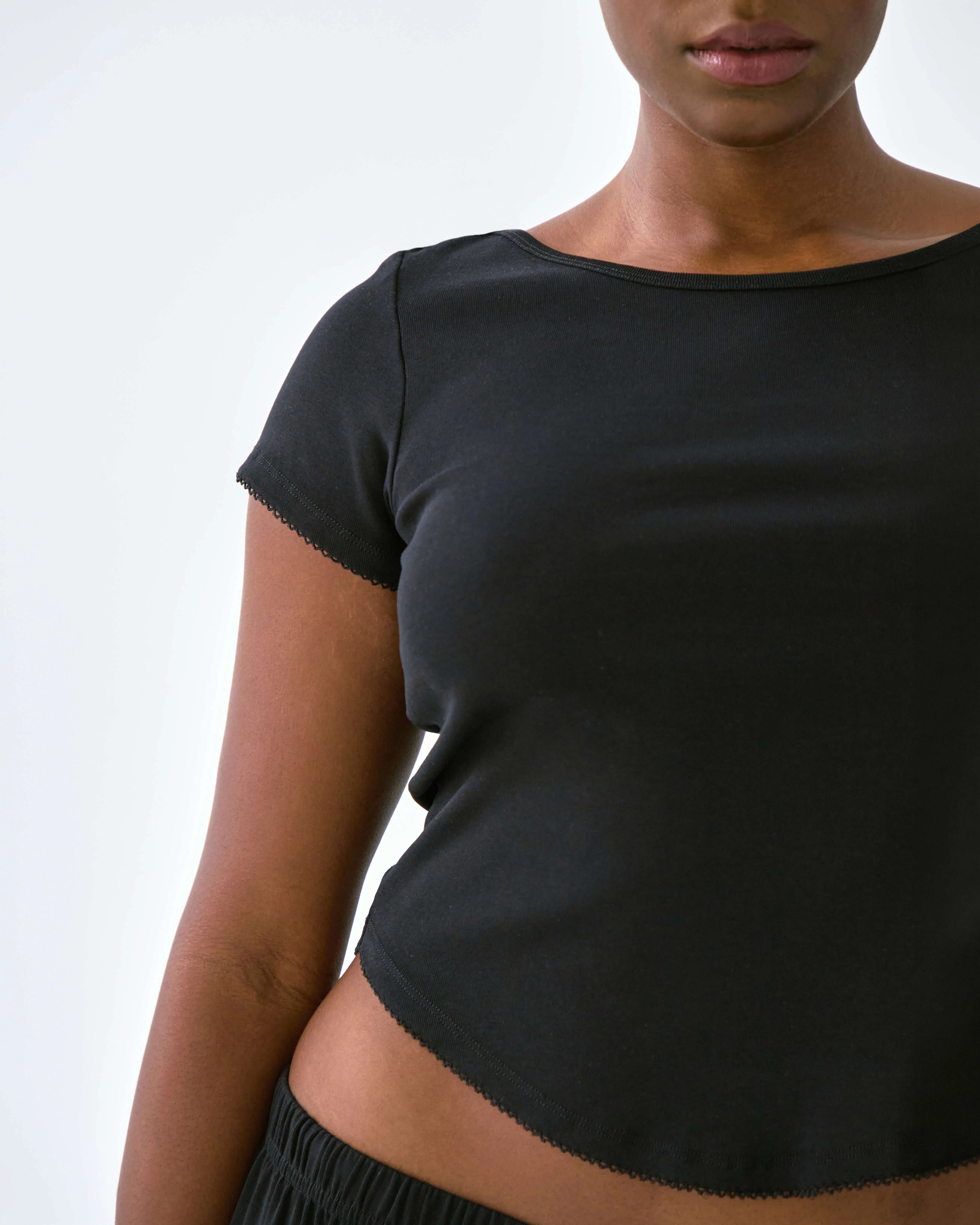 The Rina Tee: 2-Pack Black & White Cotton Jersey - Image 7