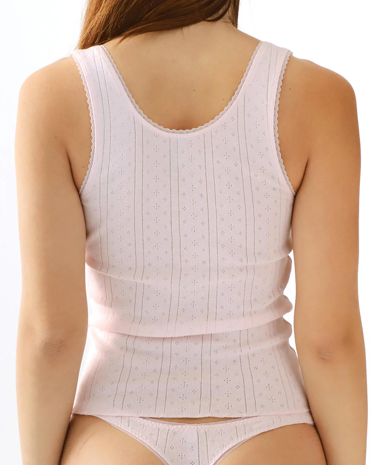 The Scoop Tank: Baby Pink Pointelle - Image 7