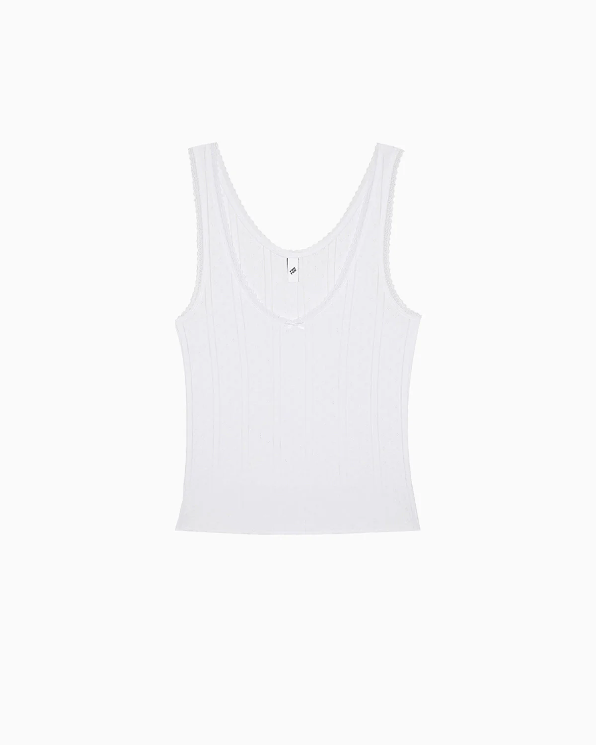 The Scoop Tank: White Pointelle