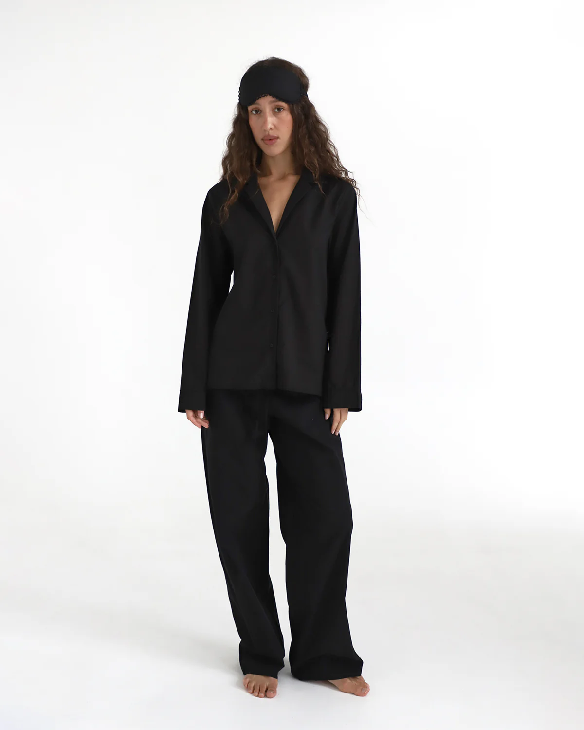 The Sleep Mask: Black Cotton Voile - Image 4