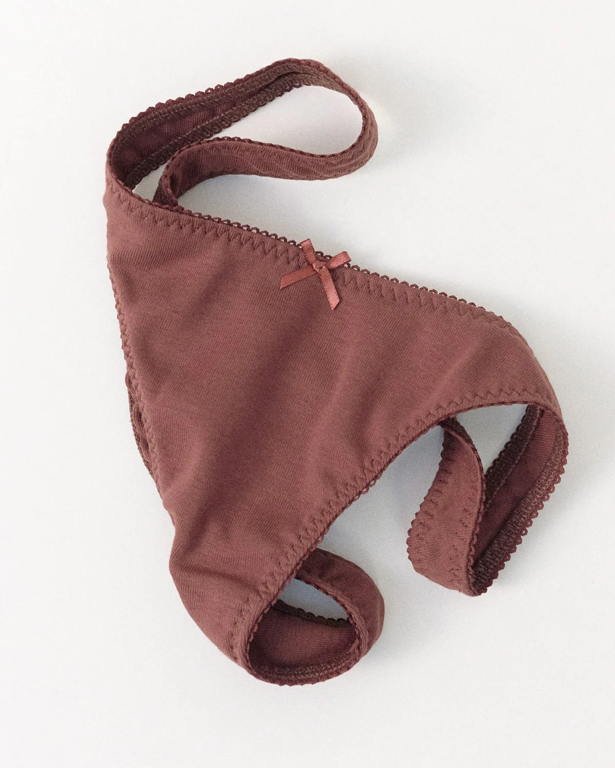 The Thong: Brown Cotton Jersey - Image 6
