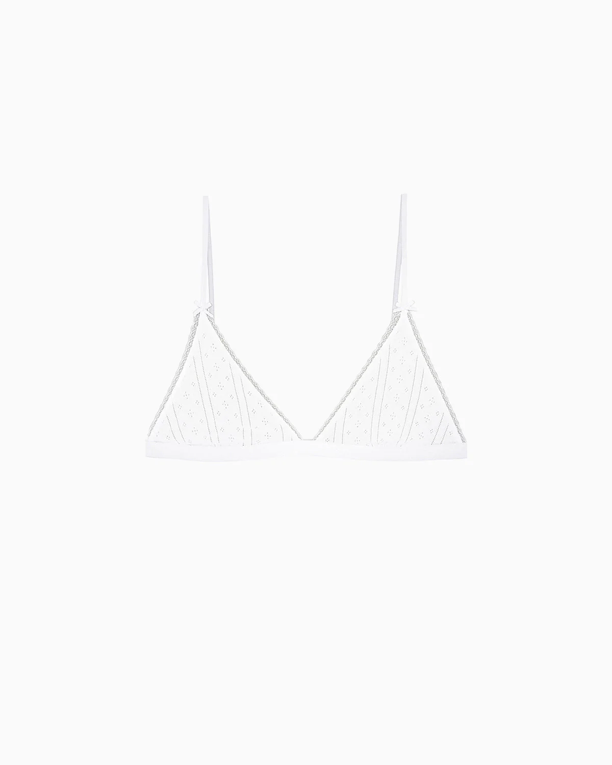 The Triangle: White Pointelle