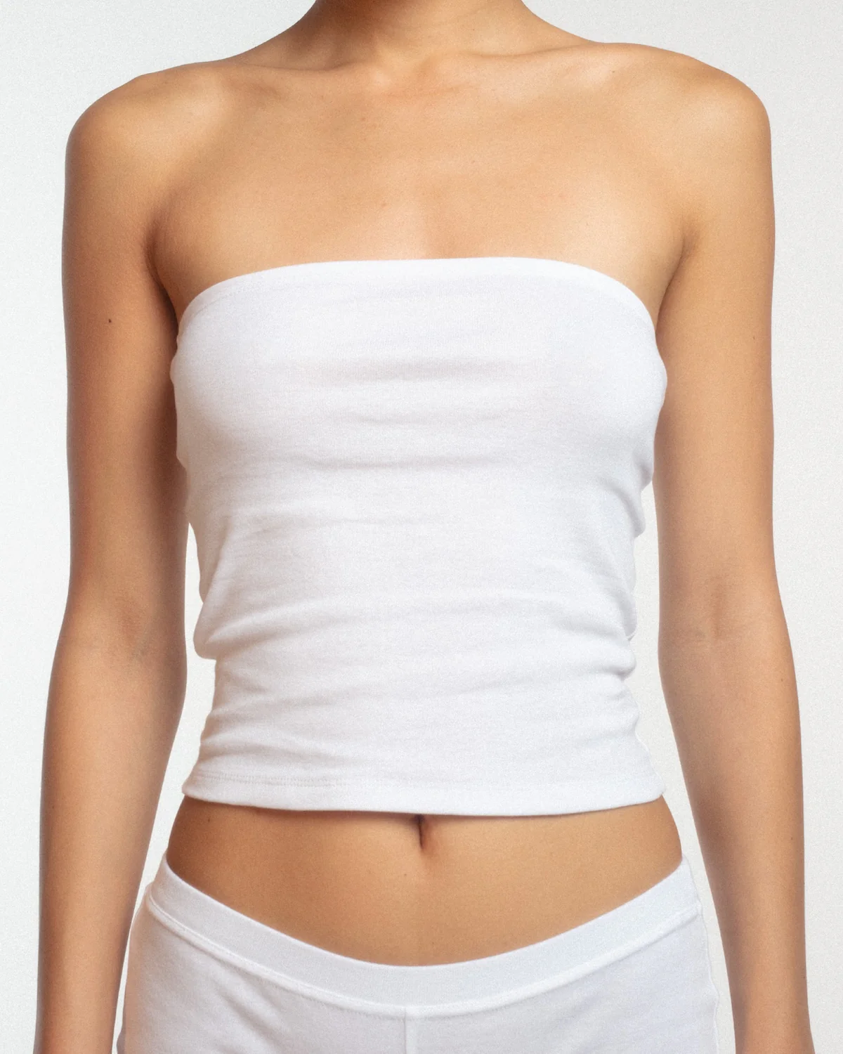 The Tube Top: White Cotton Jersey - Image 5