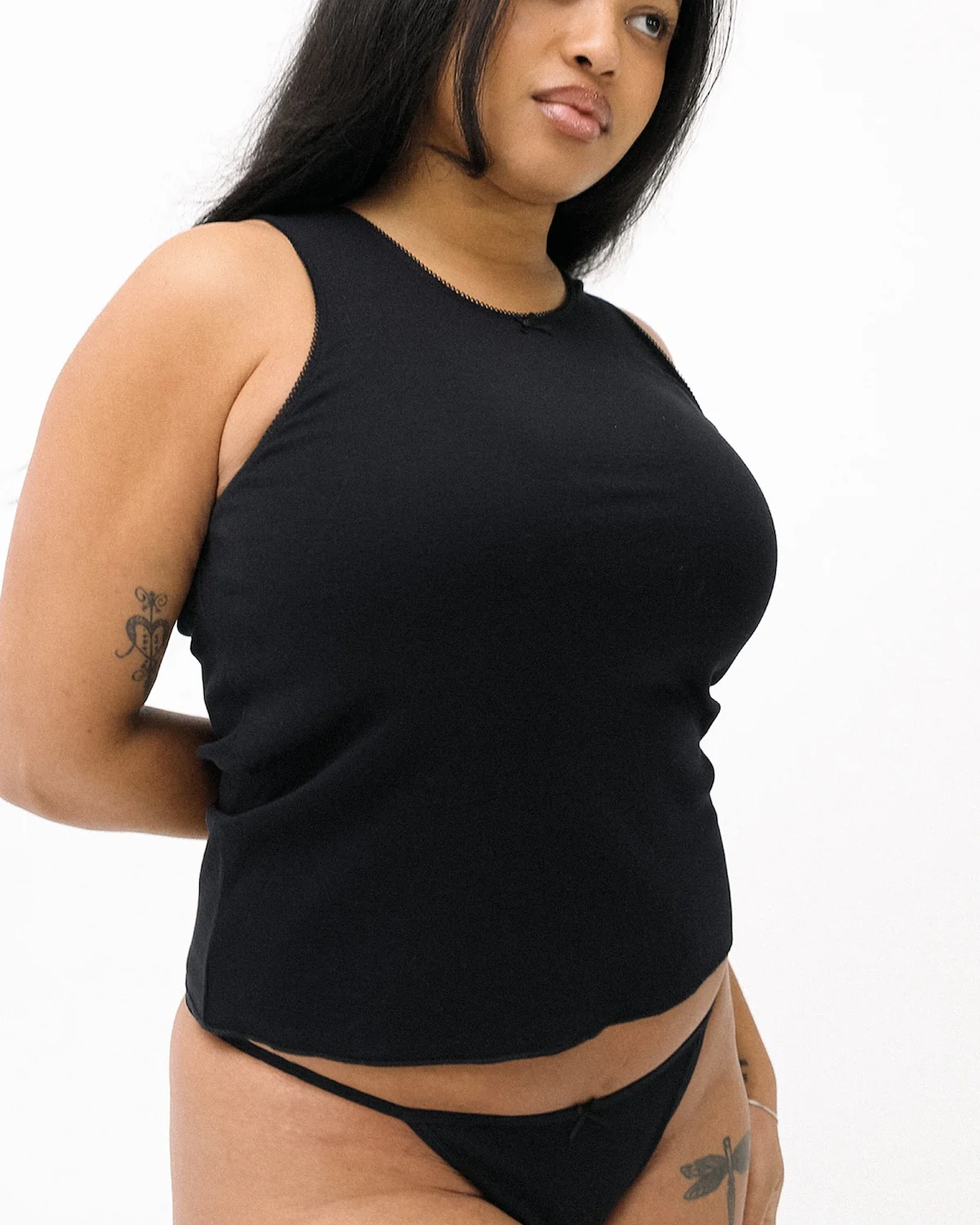 The Vest: Black Cotton Jersey - Image 5